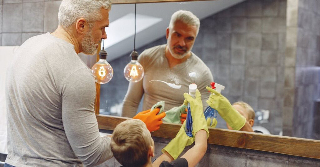 自分に合った家事マイルールを作るためにメモを取って考える主婦の様子