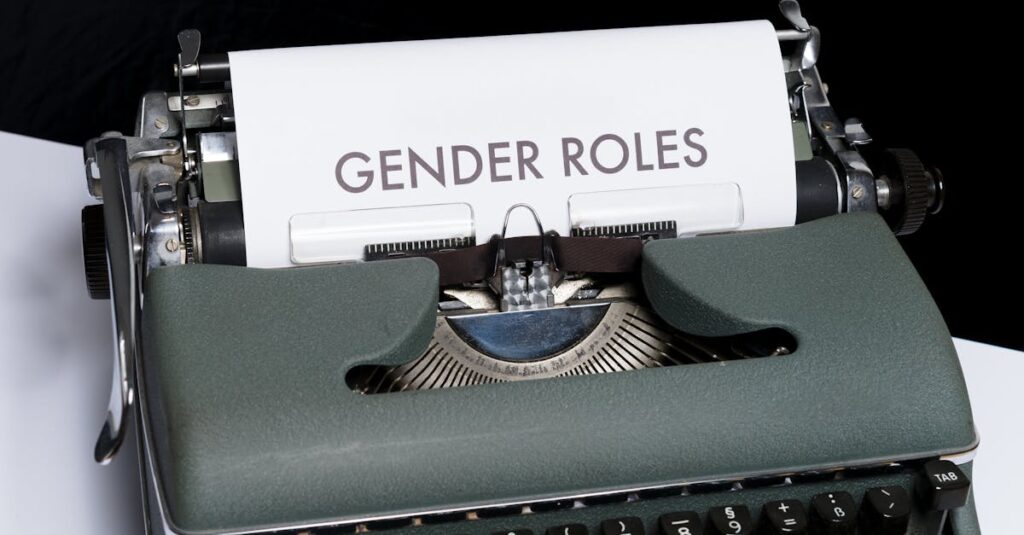 性別による家事役割の偏りを示すグラフやイメージ図