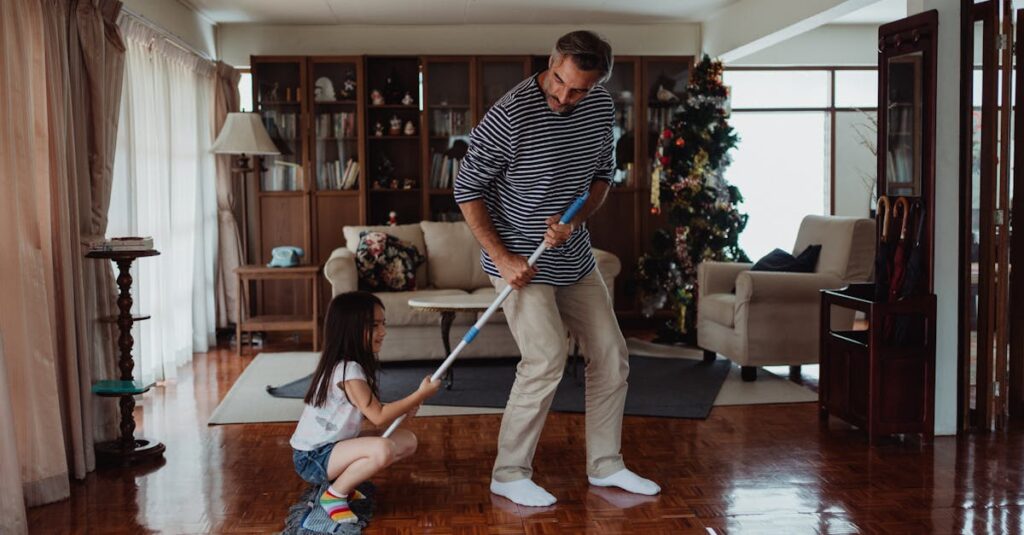 家事分担フレームでスムーズに回る家庭のイメージ