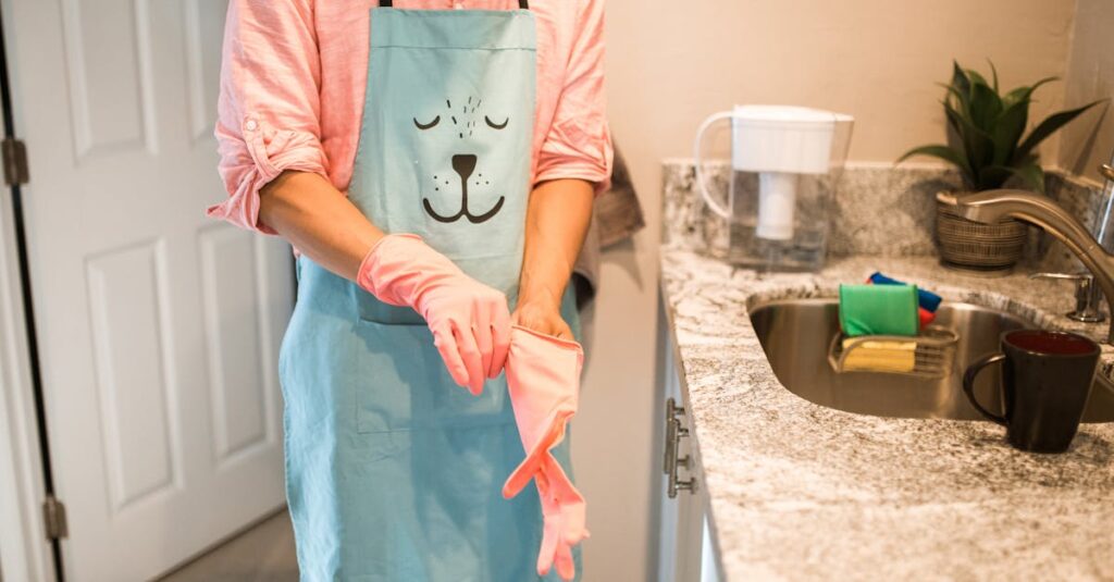 家庭内の家事を仕組み化・システム化して運用する様子