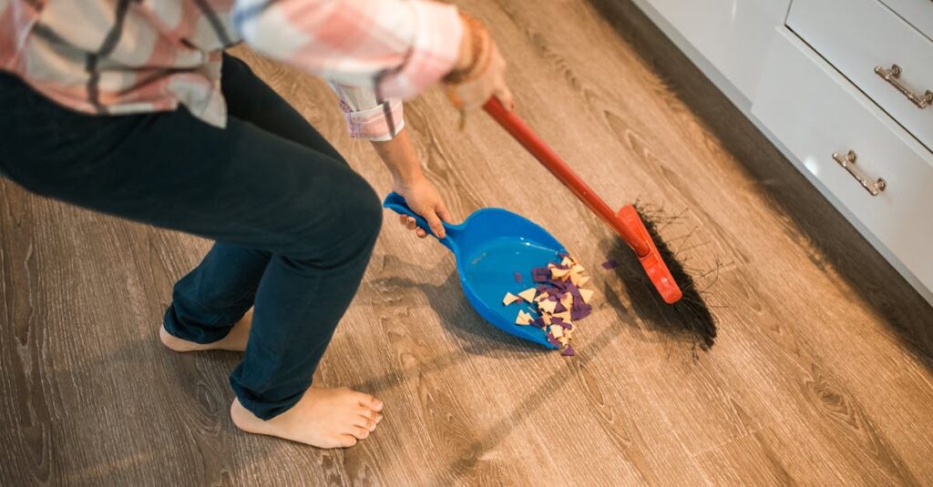 家事分担でトラブルが発生したときに冷静に調整しているイメージ