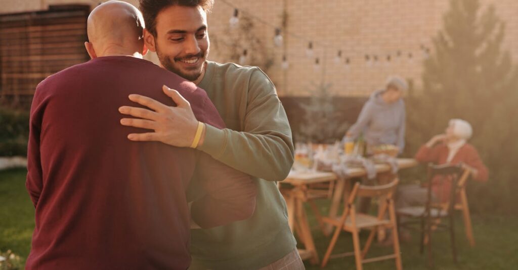 家事分担のために家族が週1回ミーティングをしている様子のイラスト