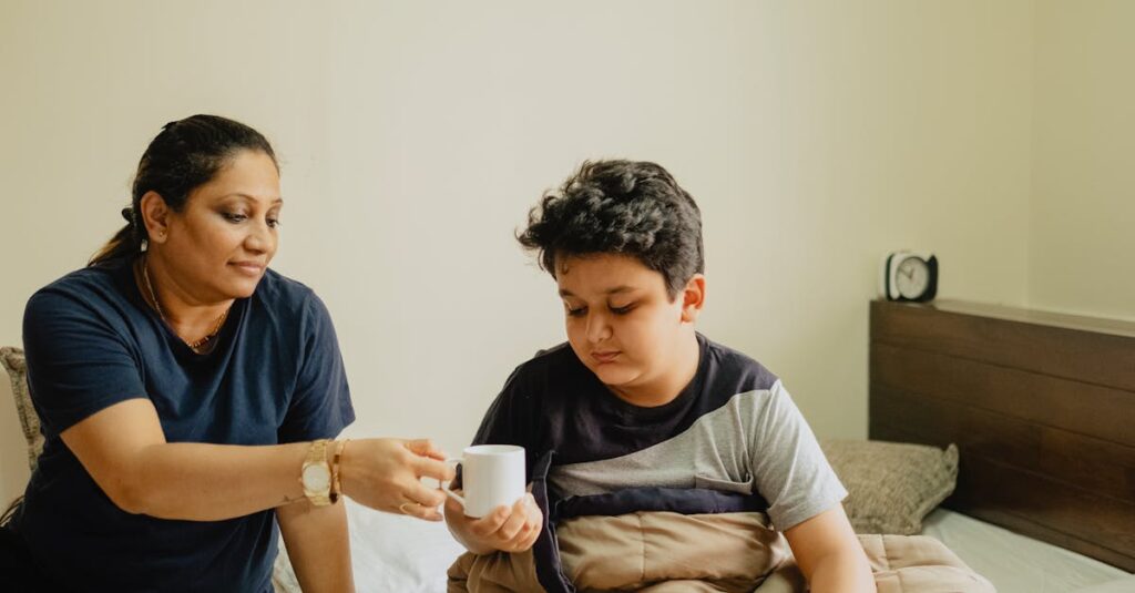 共働き家庭で今日から家事の仕組み化を始めるためのステップをイメージしたイラスト。家族が協力してルーチンを始めている様子。