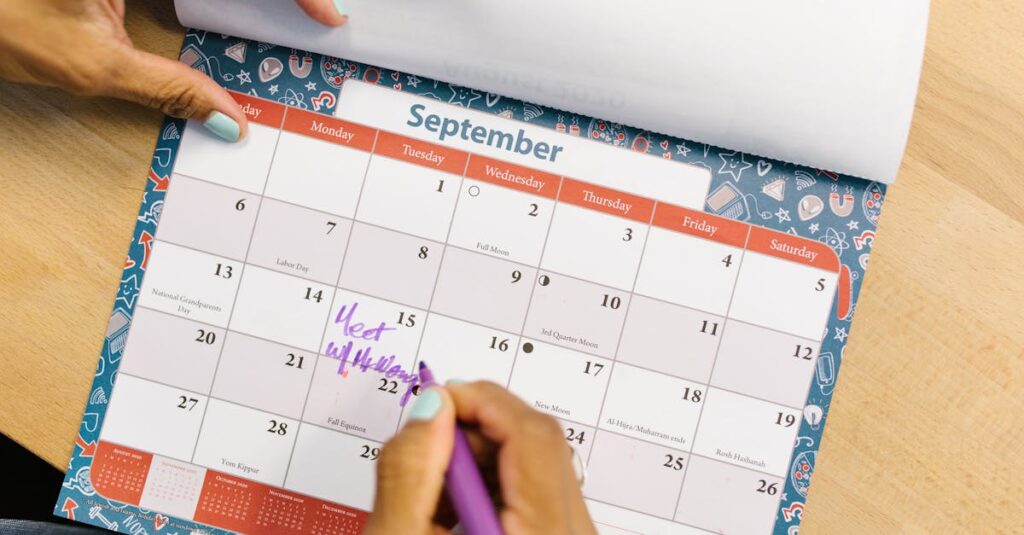 家事にかける時間の適正量を見直してスケジュールする様子