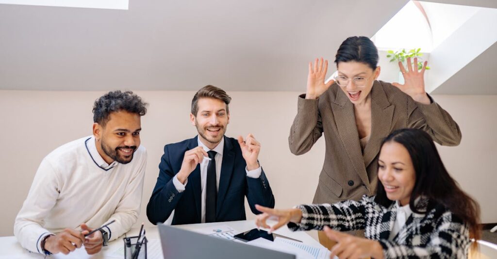 家庭というチームとして協力しながら話し合いを続ける家族の様子（明るく前向きな雰囲気）