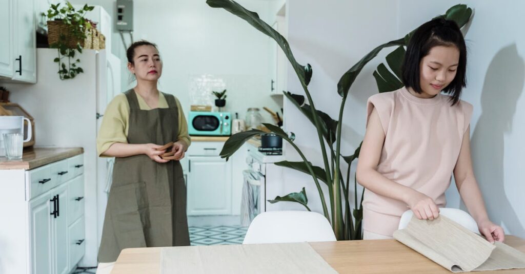 家事分担フレームでスムーズに回る家庭のイメージ