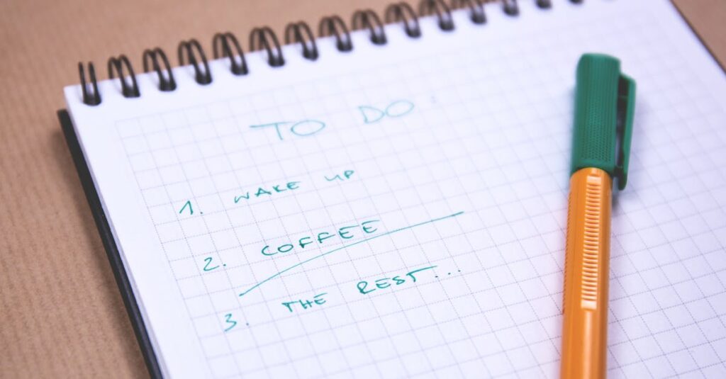 箇条書き型で手軽に書かれた買い物リスト。すばやく使えるが、順番がバラバラで非効率な場面も。