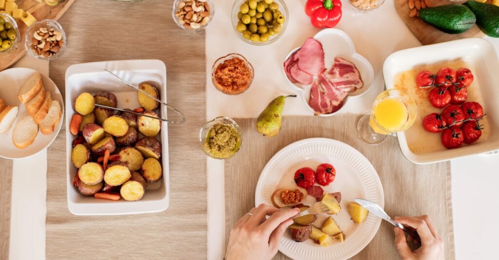季節ごとの食材を使った献立ローテーションのイメージ。春夏秋冬の旬食材を取り入れたカレンダー風の図。