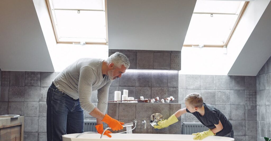 家事を60分ずつのブロックに分け、効率的に進める週末の家事タイム管理術を示すイメージ。