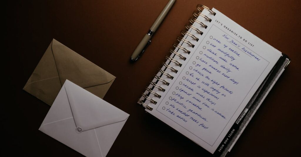 夫婦がテーブルで家事のタスクリストを書き出している様子。見えない家事も洗い出すシーン。