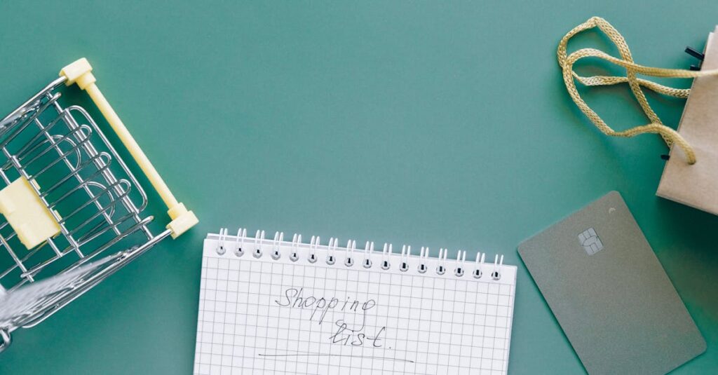 家族で共有する買い物リストのイメージ。カテゴリやチェック欄があり、誰が見ても使いやすい構成。