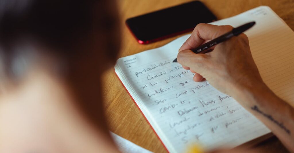 箇条書き型で手軽に書かれた買い物リスト。すばやく使えるが、順番がバラバラで非効率な場面も。