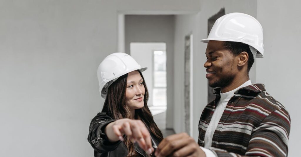 夫婦がお互いの家事負担や努力について理解し合い、温かい雰囲気で対話している様子。