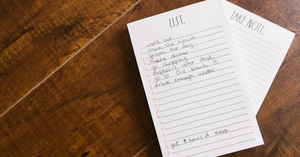 買い物リストを分類して整理された見本画像。カテゴリ分けで見やすく、初心者でもすぐに使える型をイメージ。